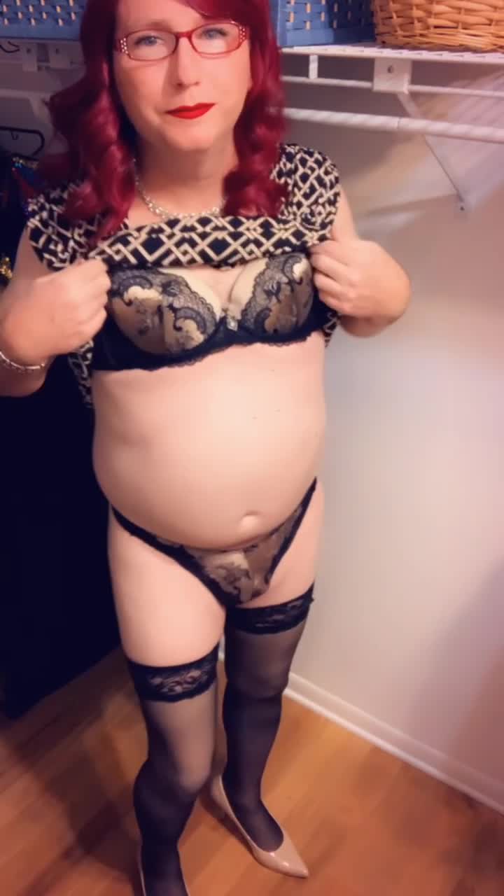 Pantyluvn sissy playing in new bra and panties